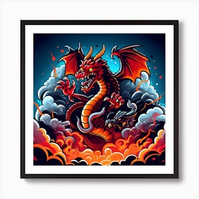 Red Dragon Art Print