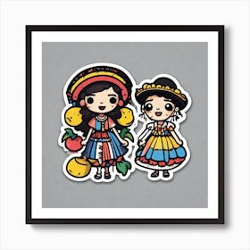 Mexican Girls Art Print
