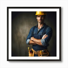 Construction Worker Art Print