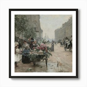 Paris Street Scene 2 Art Print