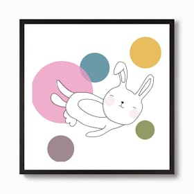 Space Rabbits Neo Art Print