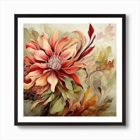 Abstract Floral Painting 2 Art Print