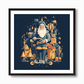 Santa Claus In The City Art Print