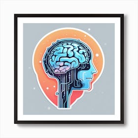 Human Brain With Artificial Intelligence 41 Art Print
