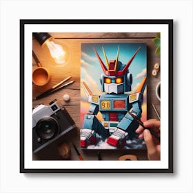 Gundam Robot Art Print