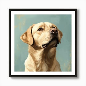 Labrador Retriever Calm Oil Painting 9 Art Print