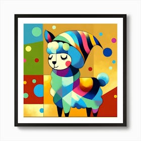 Colorful Llama Art Print