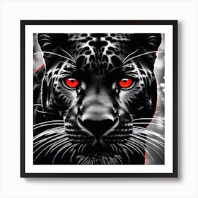 Black Jaguar Art Print