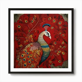 Peacock Painting Art Print