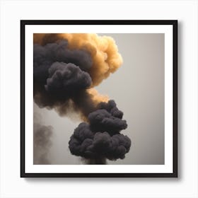 Smoke Billowing Out Of A Chimney Art Print