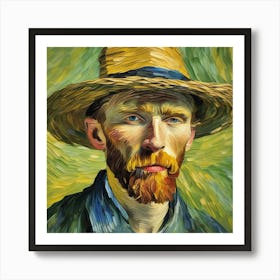 Van Gogh straw hat inspiration 1 Art Print