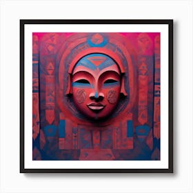 Mask Of The Gods Art Print