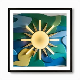 Sun On A Wall Poster