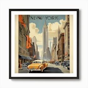 Vintage Travel Poster New York Art Print 3 Art Print