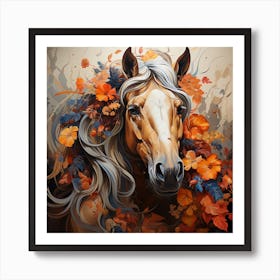 Autumn Horse Art Print