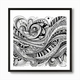 Doodle Drawing Art Print