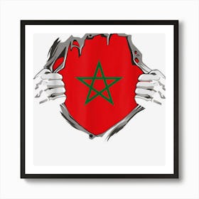 Morocco Flag Art Print