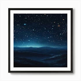 Starry Night Sky 2 Art Print