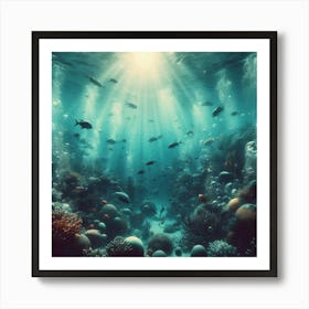 Underwater Seascape 5 Art Print