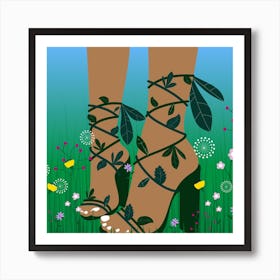 Grow Where Your Are Planted Tan Square Poster