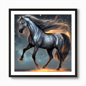 Horse In The Night Sky 1 Art Print