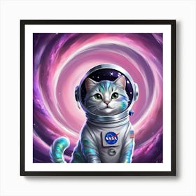 Cat In Space Art Print