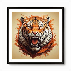 Tiger Head Art Print