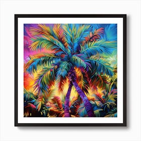 Tropical Palm Trees Art Print