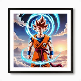 Default Ultra Instant Goku Digitally Painted In Vivid Colors S 2 Art Print