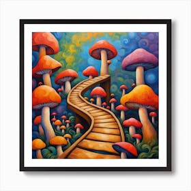 Mushroom Path Art Print