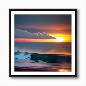 Sunset Over The Ocean 195 Art Print