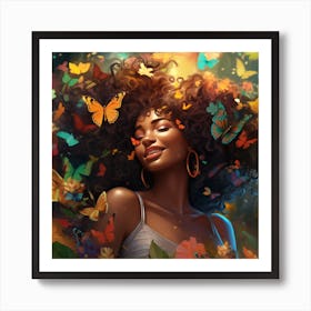 Butterfly Girl 6 Art Print