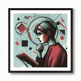 Man Reading A Book 1 Art Print