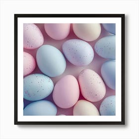 Easter Themed Banner Texture With Pastel Colors 2 Art Print