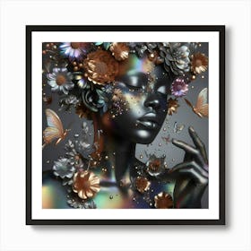 Holographic Woman 3 Art Print