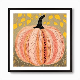 Yayoi Kusama Inspired Pumpkin Pink And Orange 6 Art Print