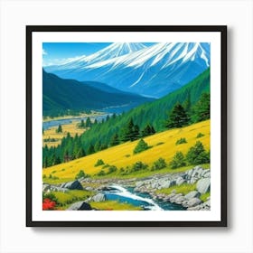 Mt Fuji Art Print