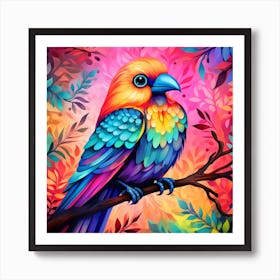 Colorful Parrot 3 Art Print