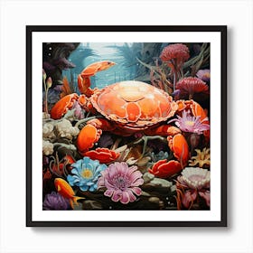 Crab In The Sea 2 Art Print