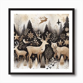 Winter Forest Canvas Print Art Print