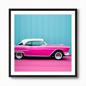 Pink Chevrolet Art Print