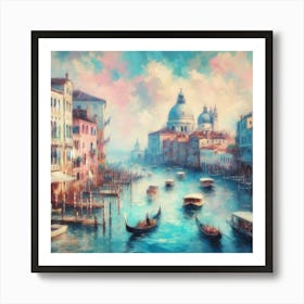 Venice oil painting Art Print