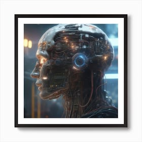 Futuristic Portrait 5 Art Print