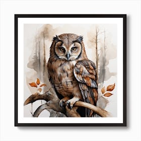 Beautiful looking owl Art Print