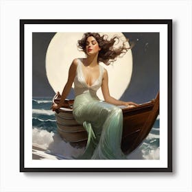 Angelic Mermaid art Art Print