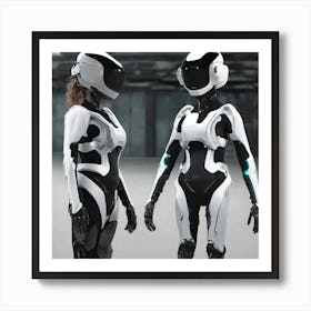 Futuristic Robots 14 Art Print