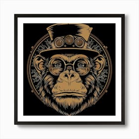 Steampunk Monkey 37 Art Print