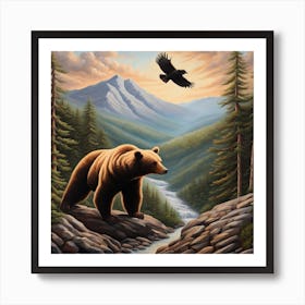 Bear dream Art Print