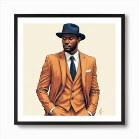 African American Male In Suit Fashion Poster