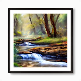 Creek Of Gold 2 Art Print